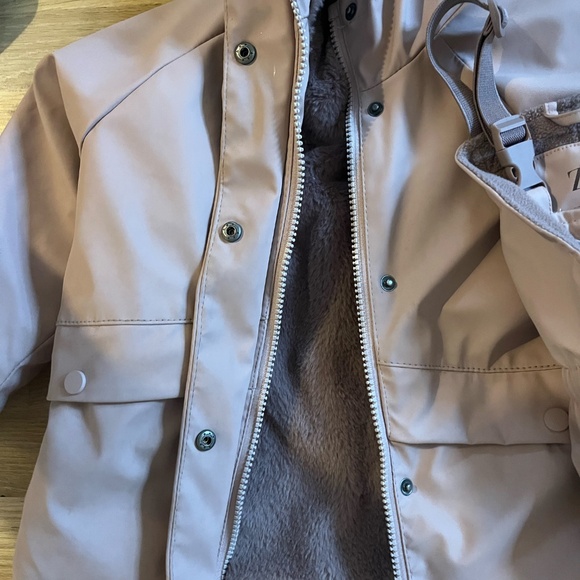 *LIKE NEW* Pink Zara Toddler Rain Jacket and Pants - Picture 2 of 7